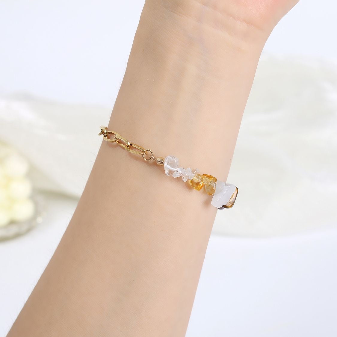 CHEA BEADED GOLD BRACELET