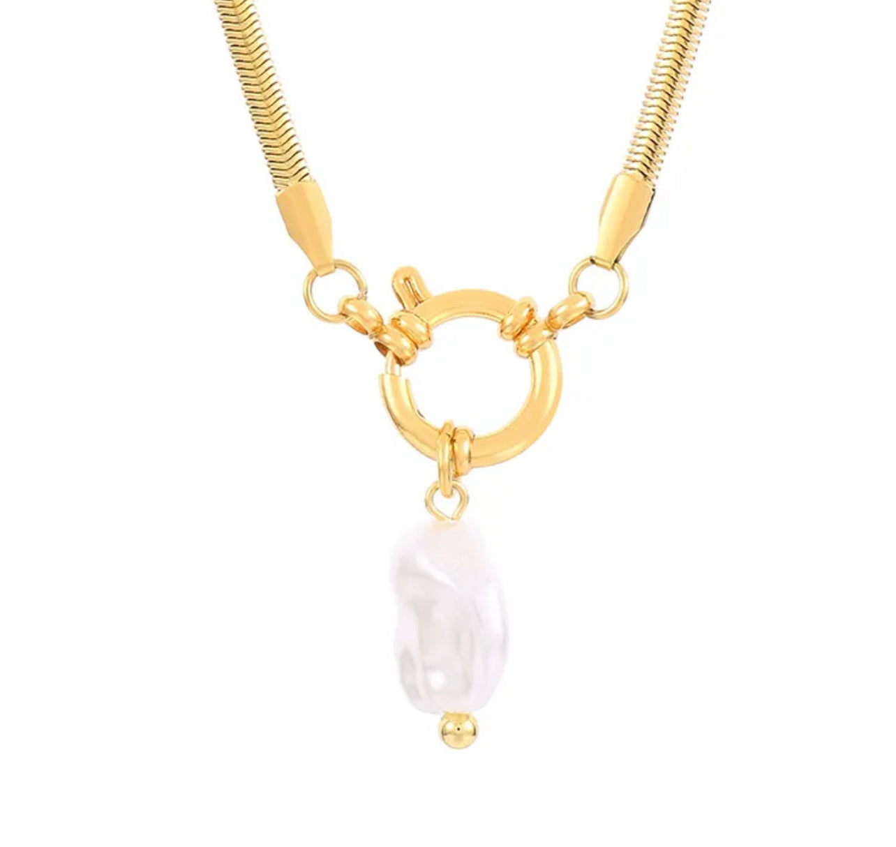 VIVI PEARL NECKLACE 18K GOLD PLATED