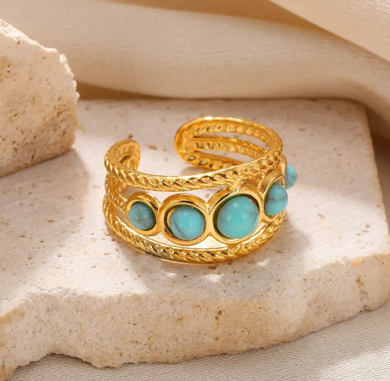 AQUA OPEN RING