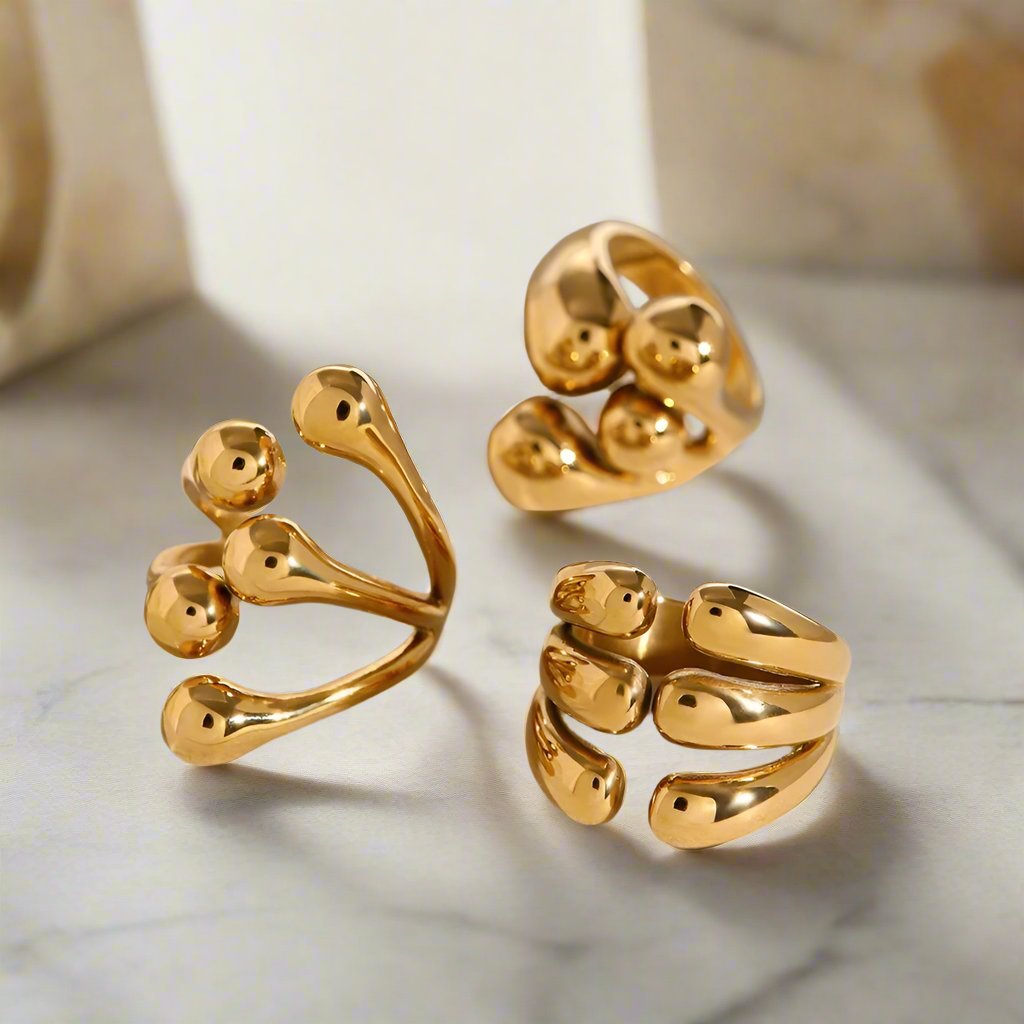 GOLDEN FALL RING TRIO